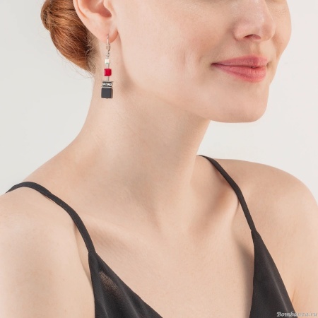 Серьги Coeur de Lion, Black-Red 4530/20-1303. Германия
