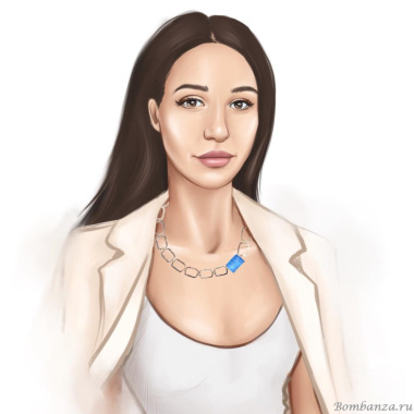 Колье Estrosia, кристалл, ES-CLG11A синий