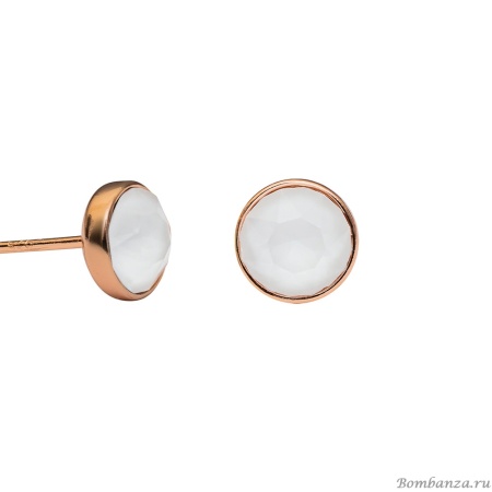 Пусеты Fiore Luna, Crystal Powder Grey