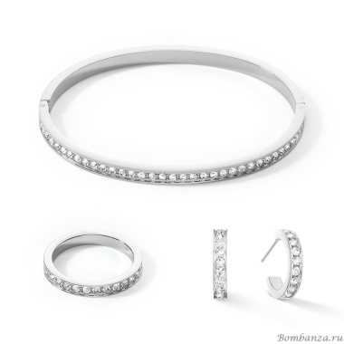 Серьги Coeur de Lion, Crystal-Silver, 0127/21-1817 Серьги Coeur de Lion, Crystal-Silver, 0127/21-1817