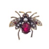 Брошь Alcozer&J, цикада с гранатом, жемчугом и Swarovski, AL2312-S1853C золотистый
