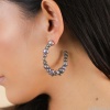 Серьги Nature Bijoux, Pebble Beach, полукольца с жемчугом, NB25.2-12-90377 серый