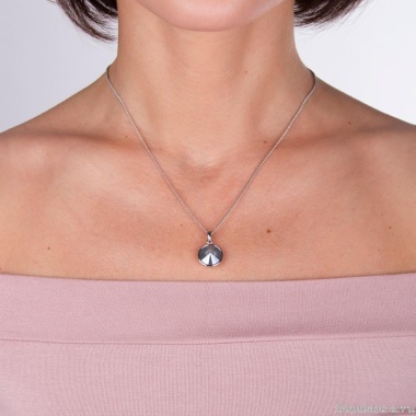 Колье Moon Paris, Ringo, с кристаллом, MR-22.03-061 серый