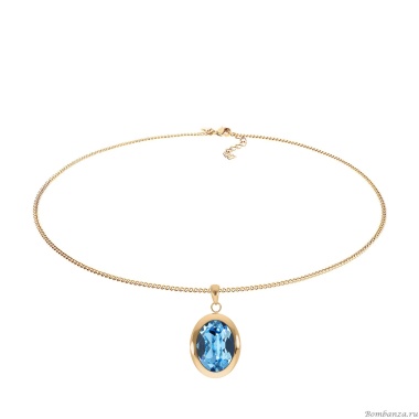 Колье Qudo, TIVOLA big G aquamarine, 404528.1 BL/G Колье Qudo, TIVOLA big G aquamarine, 404528.1 BL/G