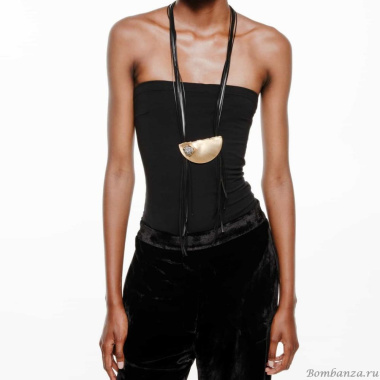 Колье Katerina Vassou, Lulana, с друзой агата, KV23.2-308311 золотистый