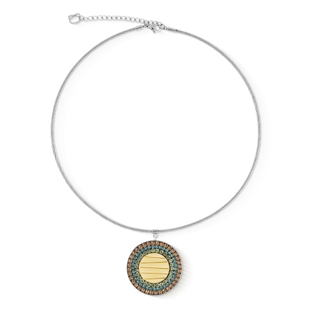 Колье Coeur de Lion, Multicolour Pastel Silver, 2037/10-1580