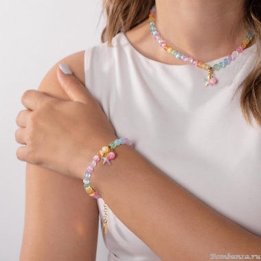 Браслет Lanzerotti, Hello babe!, с селенитом и подвеской-морской звездой, LZ-25.07-196 розовый