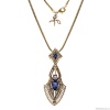 Брошь/Колье Fiore di Firenze RAGNO ART DECO SP310721 TANZANITE