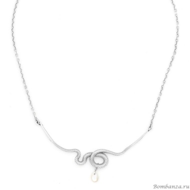 Колье Ori Tao, Venin, со змеей и перламутром, OT24.2-15-31780 серебристый