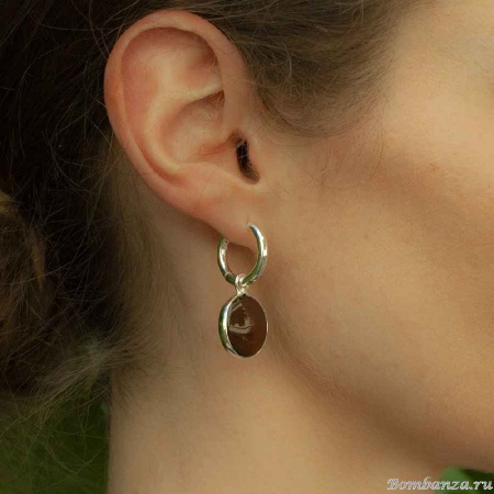 Серьги Fiore Luna, COFFE AGATE