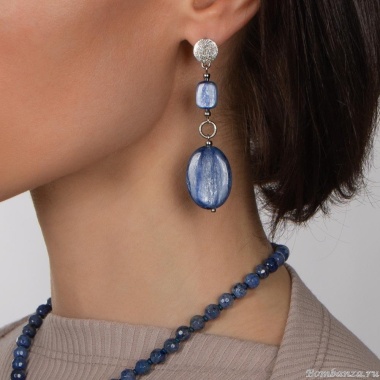 Серьги Lanzerotti, Alba, с кианитом, LZ-24.02-036 синий