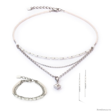 Серьги Coeur de Lion, White-Silver, 6005/21-1417 Серьги Coeur de Lion, White-Silver, 6005/21-1417