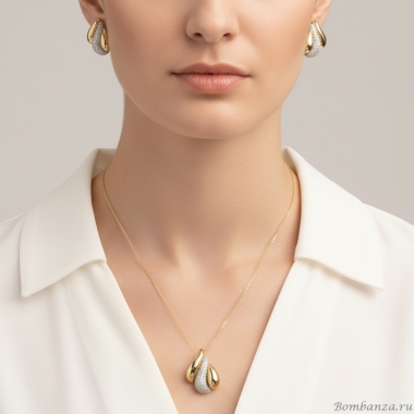 Комплект Fiore Luna, колье+серьги, SG205870E-001 G