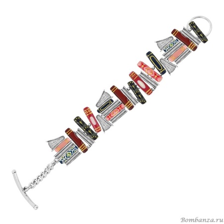 Браслет TARATATA, Romans, с цветной смолой и золотой краской, TT-H25-01302-10M серебристый
