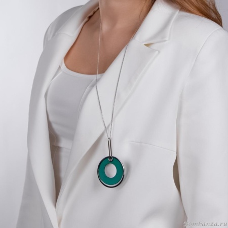 Колье Nuance, с подвеской-кольцом, NFN-24.04-055 зеленый