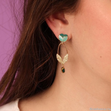 Серьги TARATATA, Crocus, асимметричные,смола,микрошарики,бусины, TT-H24-02954-20M золотистый Серьги TARATATA, Crocus, асимметричные,смола,микрошарики,бусины, TT-H24-02954-20M золотистый