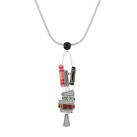 Колье TARATATA, Romans, с цветной смолой и золотой краской, TT-H25-01101-10M серебристый
