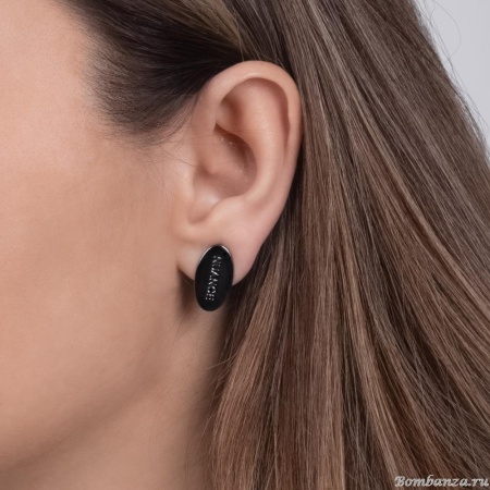 Серьги Nuance, асимметричные, NFN-24.04-058 черный