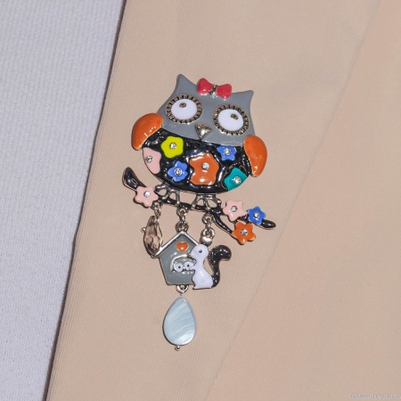 Брошь Shadore, Сова с домиком