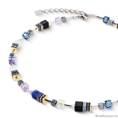 Колье Coeur de Lion, Blue-Purple, 3017/10-0708 Колье Coeur de Lion, Blue-Purple, 3017/10-0708