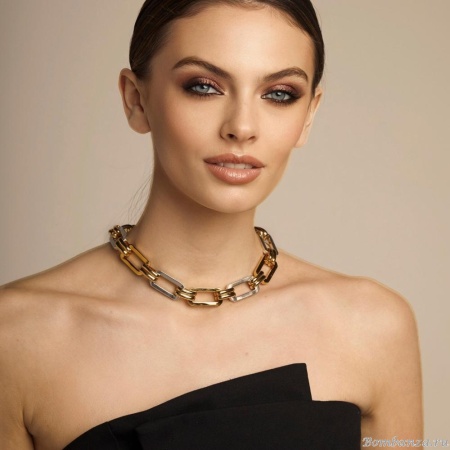 Колье VIDDA, Powerful, двухцветный металл, VD23-0169492 золотистый, 50см