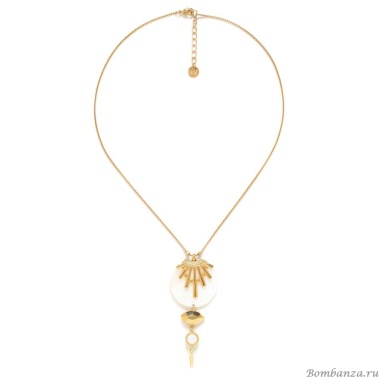 Колье Franck Herval, Ellen, с кристаллом Swarovski и перламутром, FH24.1-15-63981 золотистый