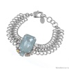 Браслет Crezus, Opus, с кристаллами, CZ24-24E44 аквамариновый