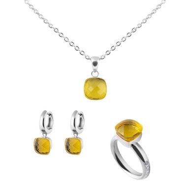 Кольцо Qudo, Firenze light topaz 16.5 мм 611911 BR/S Кольцо Qudo, Firenze light topaz 16.5 мм 611911 BR/S