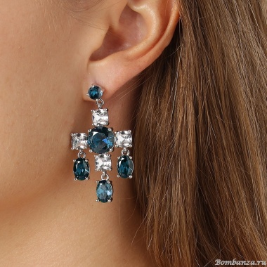 Серьги Dyrberg Kern, LEONORA SS ROYAL BLUE / CRYSTAL, 430124 Серьги Dyrberg Kern, LEONORA SS ROYAL BLUE / CRYSTAL, 430124