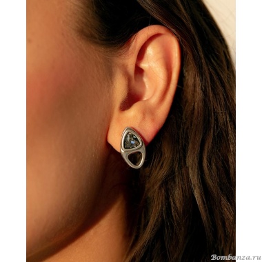 Серьги Ciclon, Sunrise, с кристаллом, CN-251603 серый