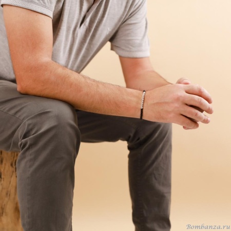 Браслет Nature Bijoux, Spiral, стрейч, с ониксом, NB24.1-13-43030 черный