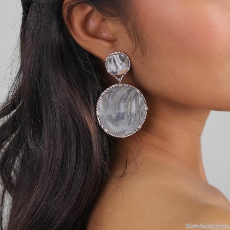 Серьги Ori Tao, Couture, фактурный металл, OT24.1-12-31923 серебристый Серьги Ori Tao, Couture, фактурный металл, OT24.1-12-31923 серебристый