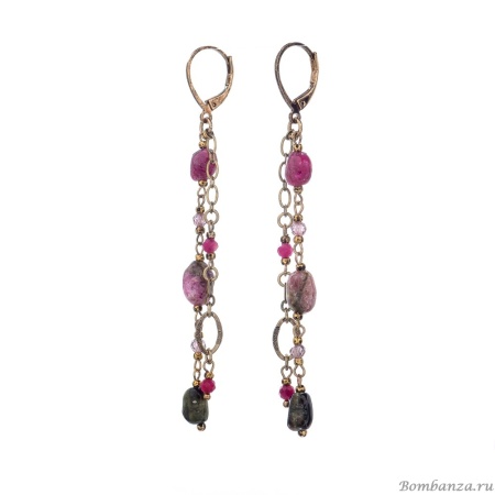 Серьги Lanzerotti, Elisir, с турмалином и цирконием, LZ-25.10-283 розовый