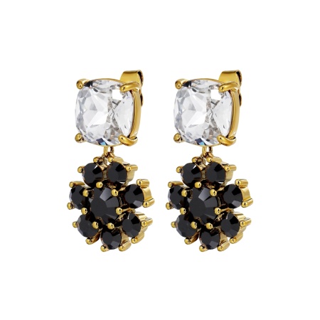 Серьги Dyrberg Kern, POPPY SG CRYSTAL / BLACK, 470119