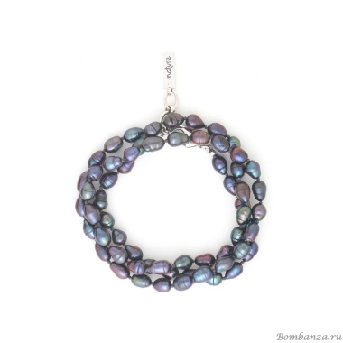 Браслет Nature Bijoux, Pebble Beach, в несколько оборотов, с жемчугом, NB25.2-13-44322 серый