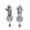 Серьги TARATATA, Ciboulette, асимметричные, смола, стразы и бусины, TT-E24-08768-10M серебристый Серьги TARATATA, Ciboulette, асимметричные, смола, стразы и бусины, TT-E24-08768-10M серебристый