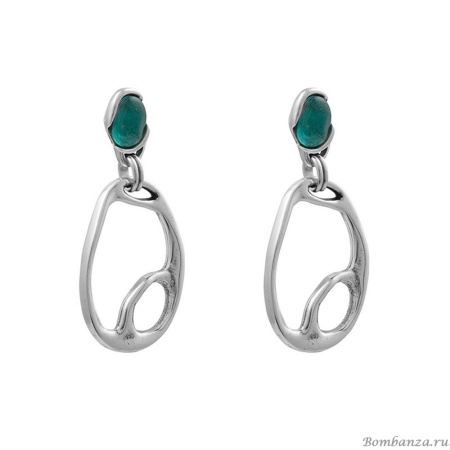 Серьги Ciclon, Deba, с муранским стеклом, CN-232615 бирюзовый