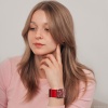 Браслет Fiore Luna, на кожаном красном ремешке, CB00230-15 R/S Браслет Fiore Luna, на кожаном красном ремешке, CB00230-15 R/S
