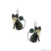 Серьги TARATATA, Tabby, смола, золотая краска, окрашенный агат, TT-H25-05738-102 черный