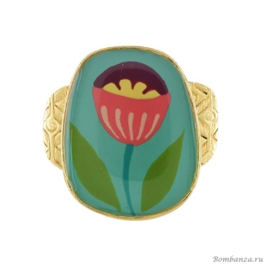 Кольцо TARATATA, Jeu De L`oie, разъемное, с цветной смолой, TT-H24-01401-204 синий