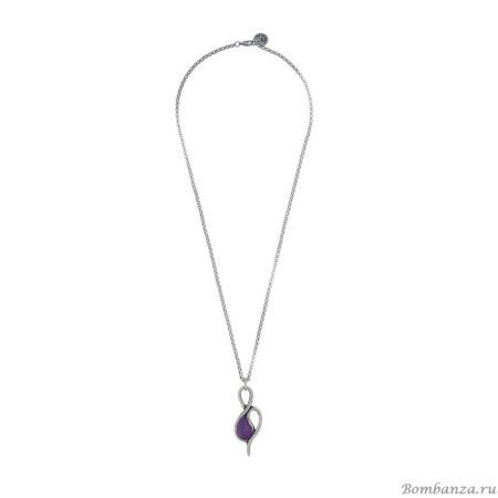 Колье Tra-la-ra, Infinity, с подвеской и вставкой из смолы, TLR23-231P205 сиреневый