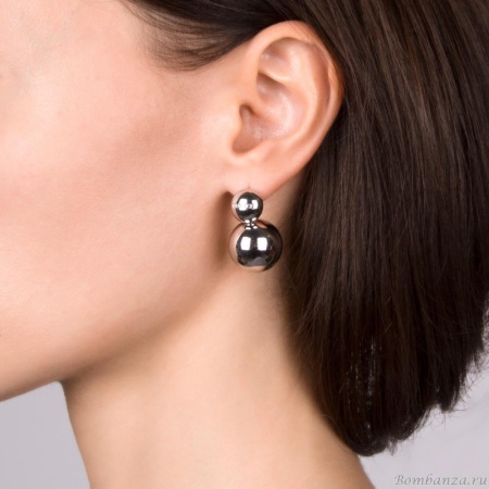 Серьги Nuance, со сферами, NFN-21.10-051 серебристый