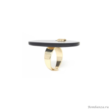 Кольцо Nature Bijoux, Sicilia, разъемное, с накладкой из рога, NB25.2-19-25886 черный