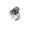 Кольцо Tra-la-ra, Tatoo, разъемное, с черепом и кристаллами, TLR24-522P304 черный Кольцо Tra-la-ra, Tatoo, разъемное, с черепом и кристаллами, TLR24-522P304 черный