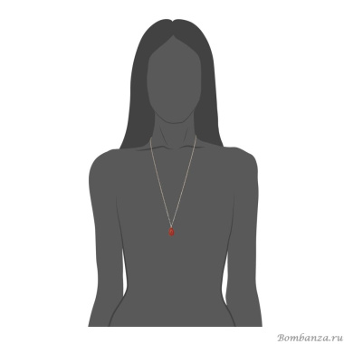 Колье Moon Paris, цепь,золот.,подвеска, Mo-1810-241 оранжевый