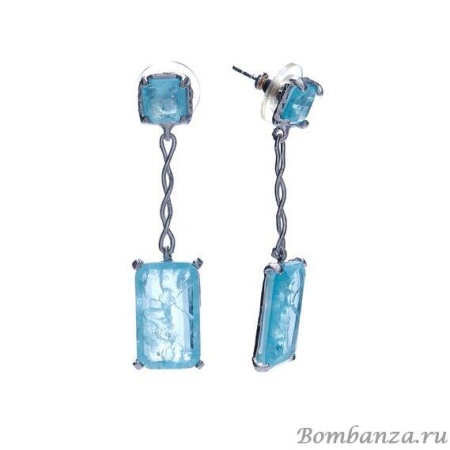 Серьги Estrosia, с подвесками, кристалл, ES-ORG34 голубой