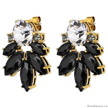 Серьги Dyrberg Kern, DRAGO SG BLACK / CRYSTAL, 470021 Серьги Dyrberg Kern, DRAGO SG BLACK / CRYSTAL, 470021
