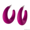 Серьги Moon Paris, Lorian, полукольца из каучука, ML-23.03-034 лиловый Серьги Moon Paris, Lorian, полукольца из каучука, ML-23.03-034 лиловый