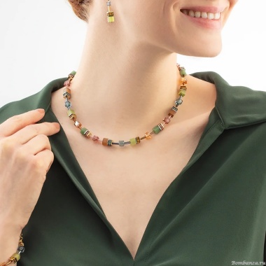 Колье Coeur de Lion, Olive-Green, 2838/10-0905 Колье Coeur de Lion, Olive-Green, 2838/10-0905