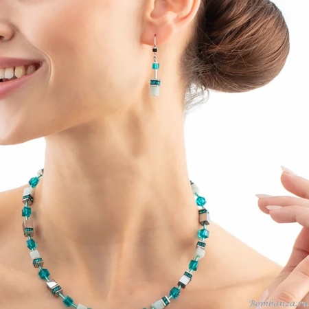 Серьги Coeur de Lion, Dark Green-Silver, 4010/20-0548 Серьги Coeur de Lion, Dark Green-Silver, 4010/20-0548. Германия